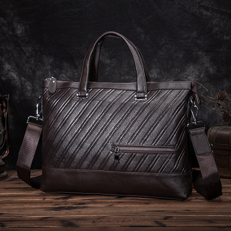 Men's Briefcase Genuine Cowhide Leather Business Computer Bag Men's Handbag