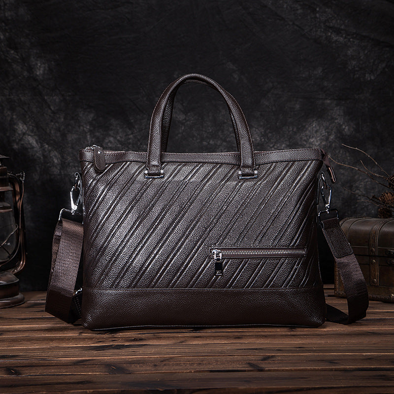 Men's Briefcase Genuine Cowhide Leather Business Computer Bag Men's Handbag