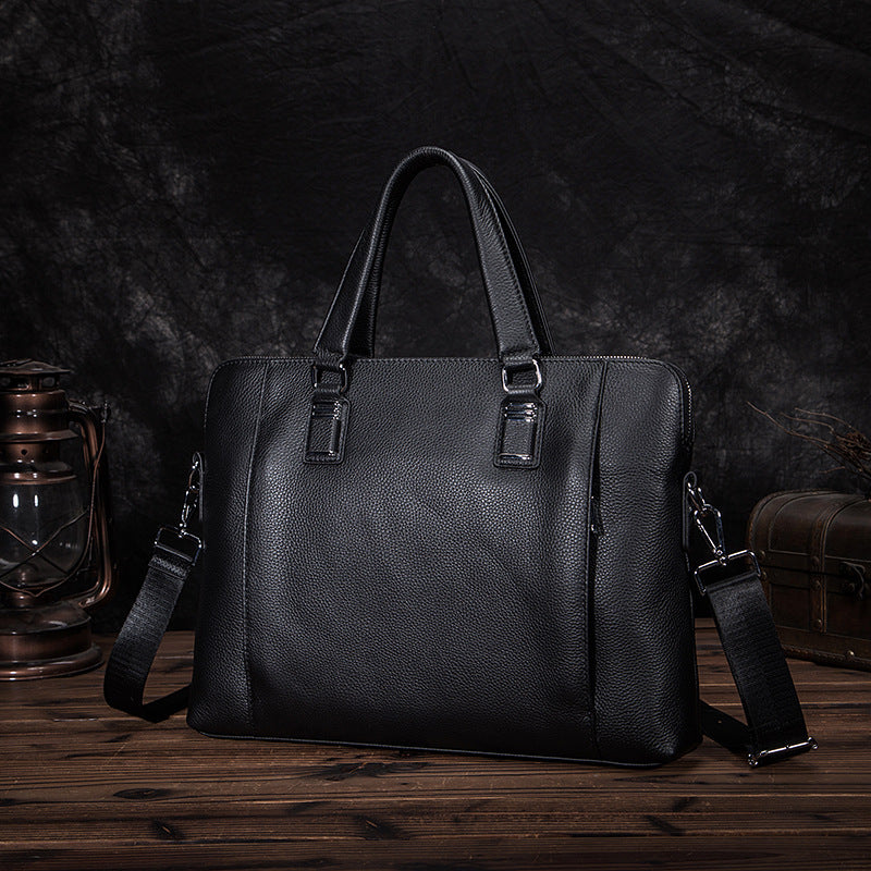 Men's Handbag Briefcase Cowhide Genuine Leather Business Men Computer Bag