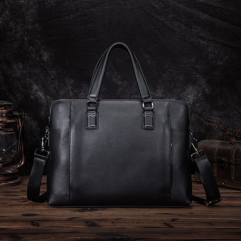 Men's Handbag Briefcase Cowhide Genuine Leather Business Men Computer Bag