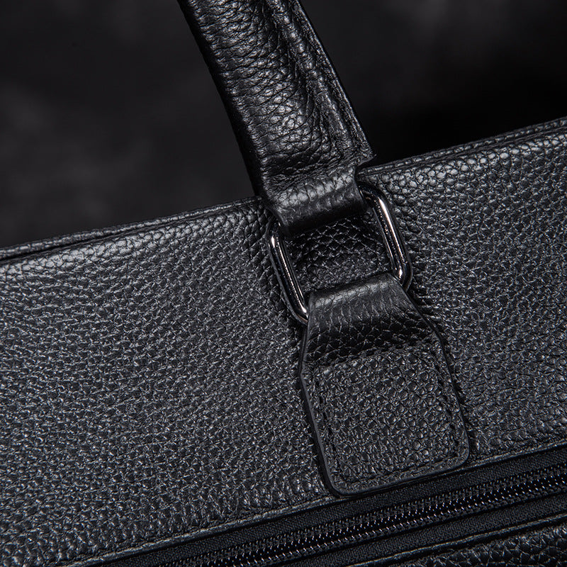 Men's Handbag Cowhide Genuine Leather Briefcase Business Men Computer Bag