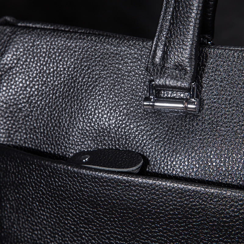 Men's Handbag Cowhide Genuine Leather Briefcase Business Men Computer Bag