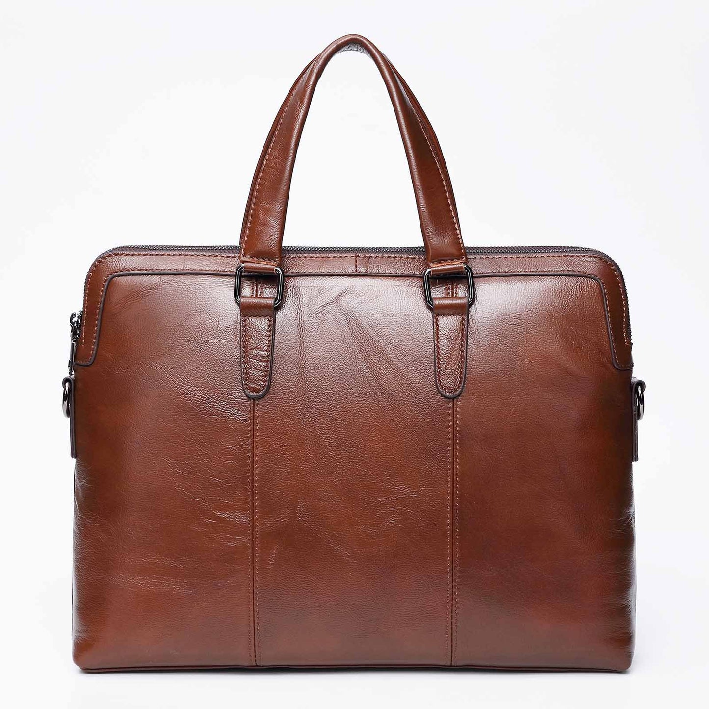 Men's Briefcase Cowhide Genuine Leather Handbag Business Computer Bag for Men