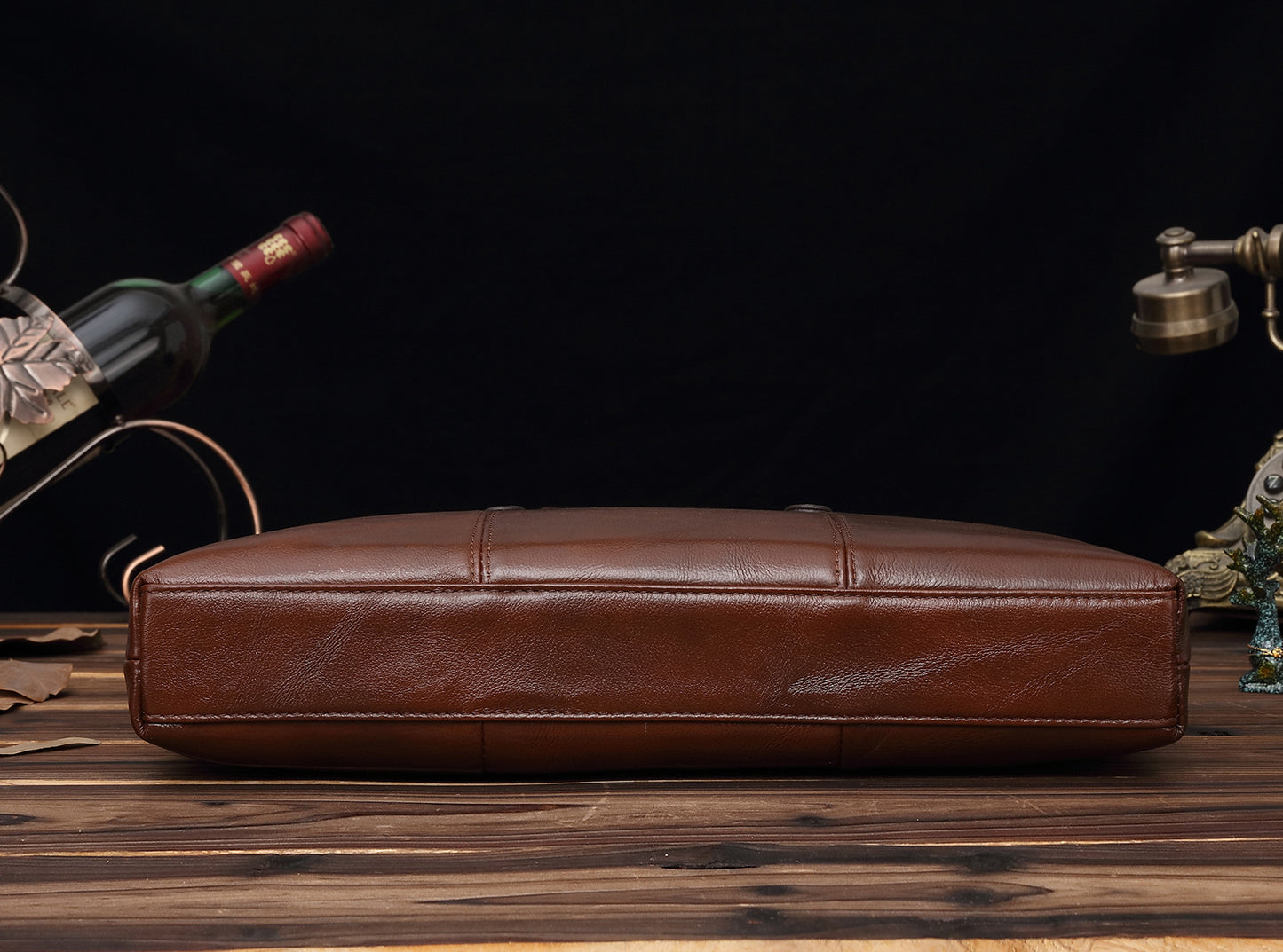Men's Briefcase Cowhide Genuine Leather Handbag Business Computer Bag for Men