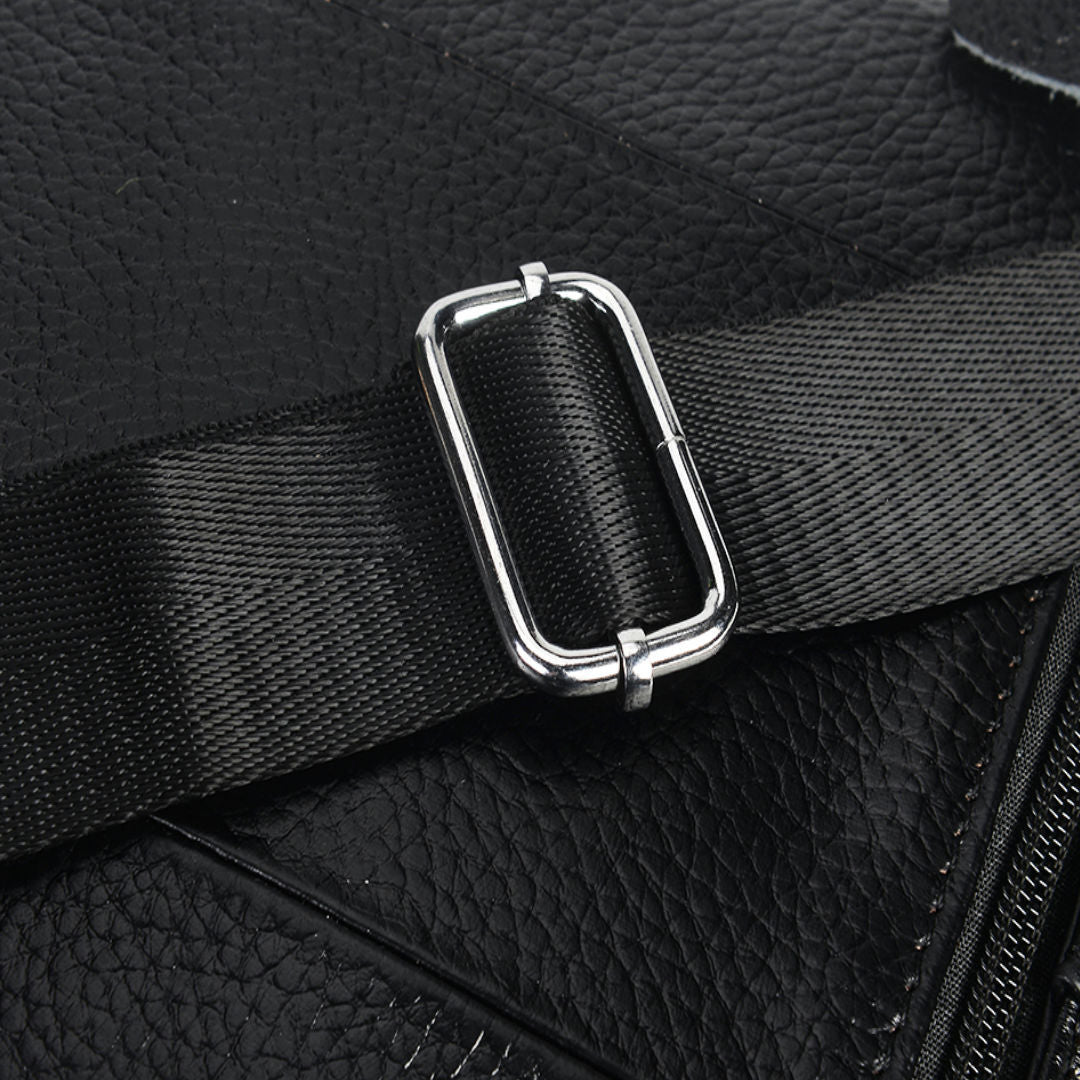 Men's Shoulder Bag Genuine Cowhide Leather Business Casual Crossbody Bag for Men