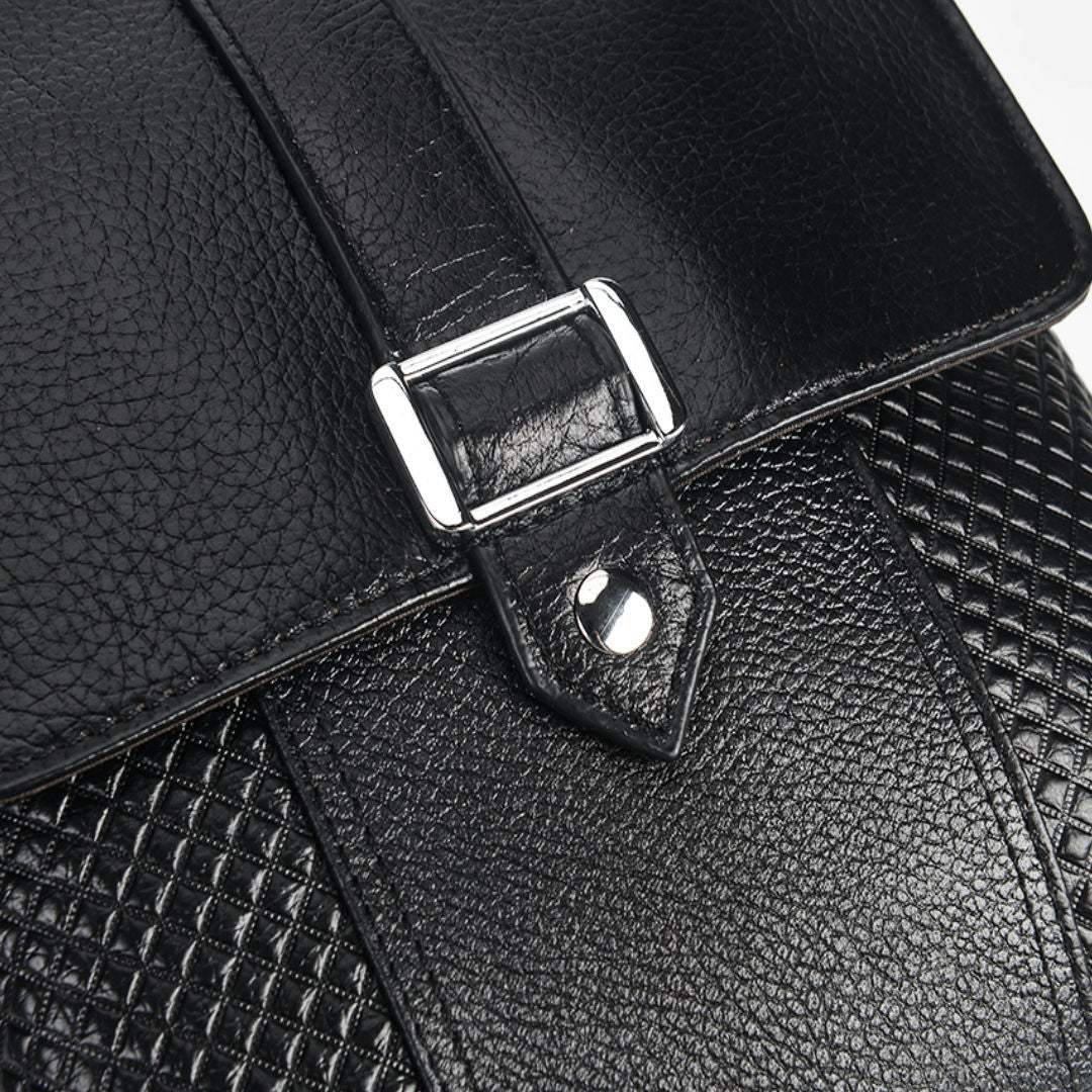 Men's Shoulder Bag Genuine Cowhide Leather Business Casual Crossbody Bag for Men