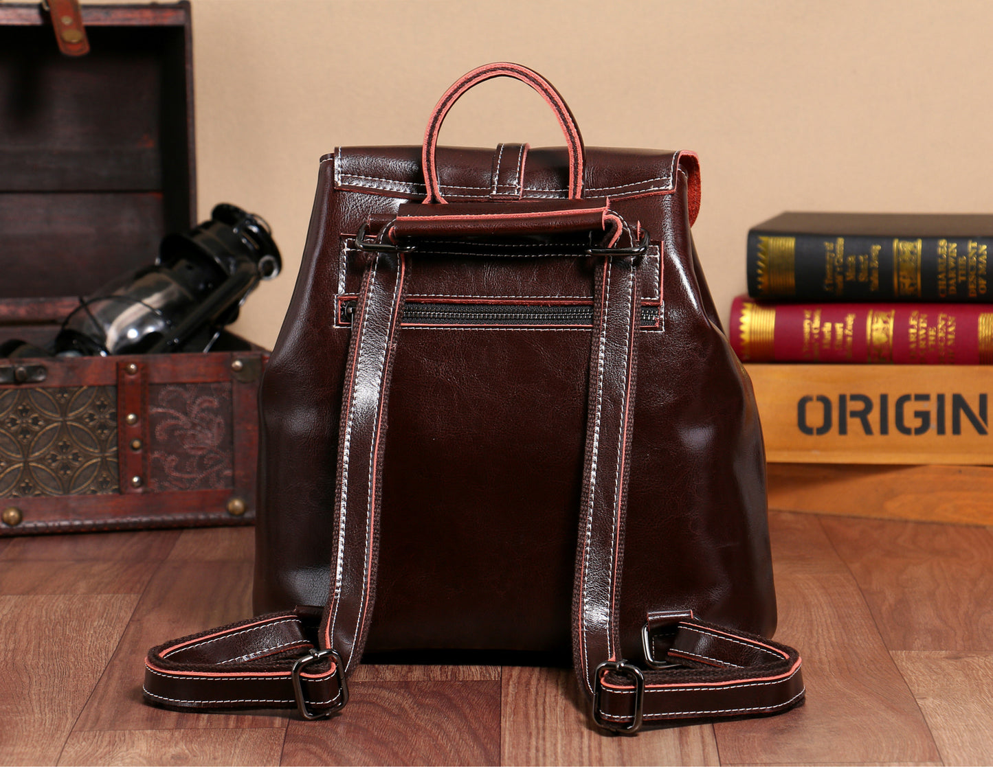 Women's Bags Genuine Leather Fashion School Bags Casual Rucksacks that go with anything