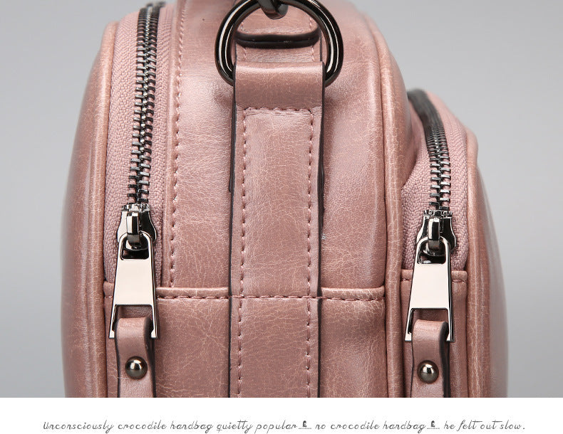 Genuine leather cowhide bag Stylish women's crossbody bag Casual handbag that goes with anything Shoulder bag.Pochette