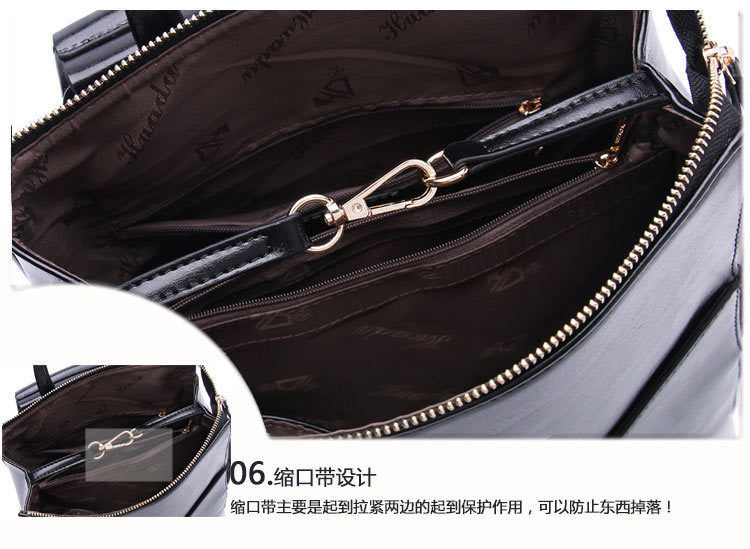 Women's genuine leather school backpack Stylish genuine leather handbag Rucksack Shoulder bag that goes with anything