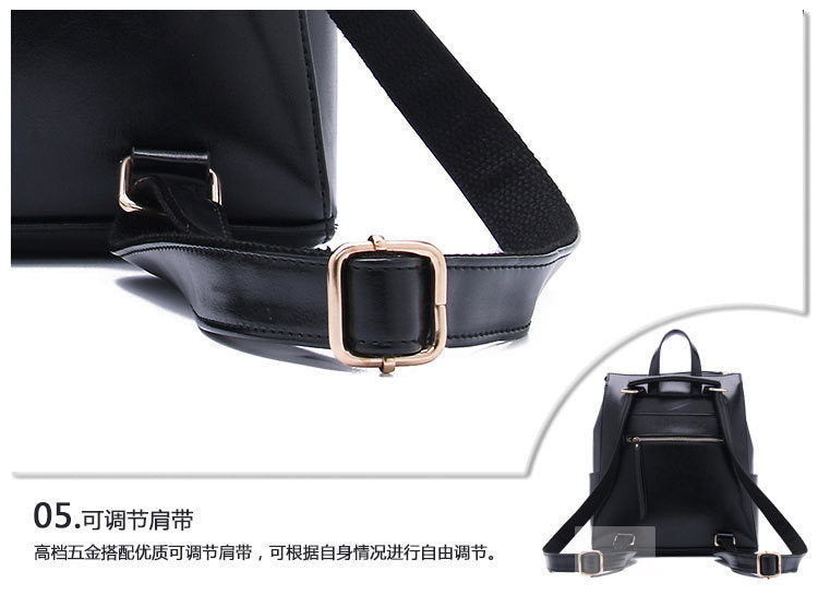 Women's genuine leather school backpack Stylish genuine leather handbag Rucksack Shoulder bag that goes with anything