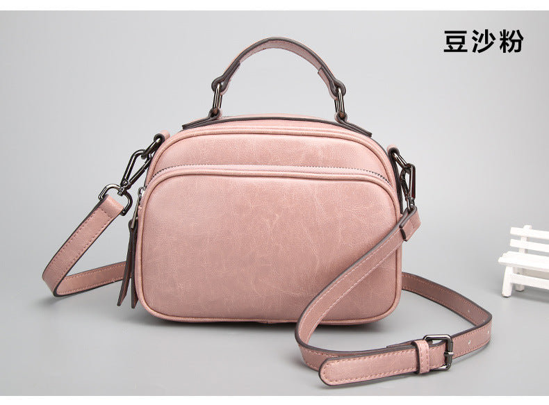 Genuine leather cowhide bag Stylish women's crossbody bag Casual handbag that goes with anything Shoulder bag.Pochette