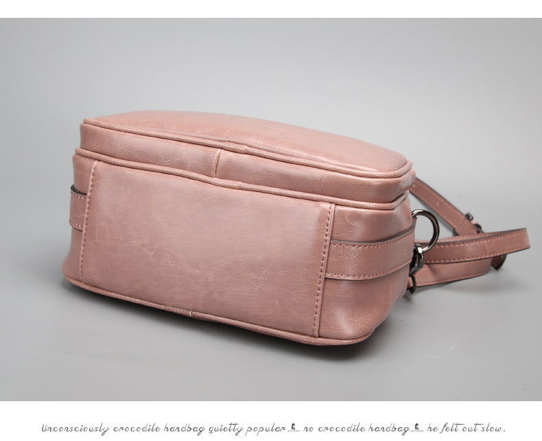 Genuine leather cowhide bag Stylish women's crossbody bag Casual handbag that goes with anything Shoulder bag.Pochette