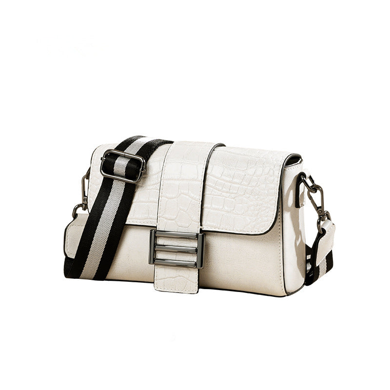 Women's bag Stylish genuine leather crocodile pattern one shoulder bag Broadband Trendy shoulder bag that goes with anything. Pochette