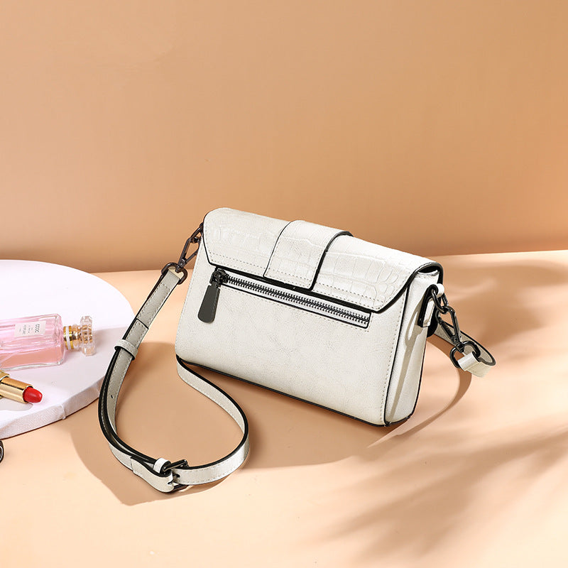 Women's bag Stylish genuine leather crocodile pattern one shoulder bag Broadband Trendy shoulder bag that goes with anything. Pochette