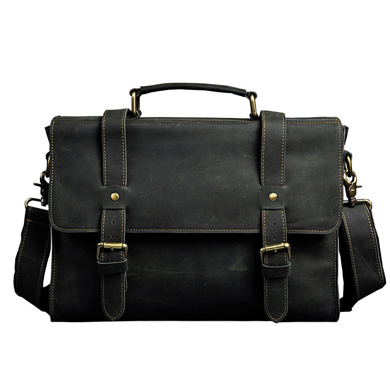 Men's handbag genuine cowhide leather business briefcase men's computer bag