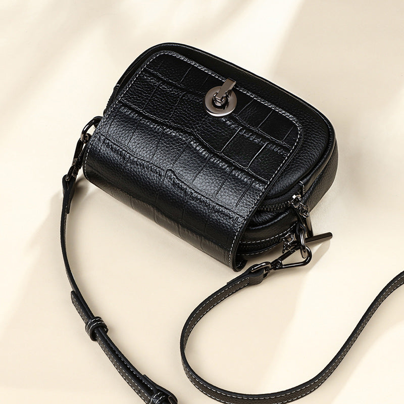 Genuine leather bag ladies bag fashion broadband fish pattern casual shoulder bag.Pochette