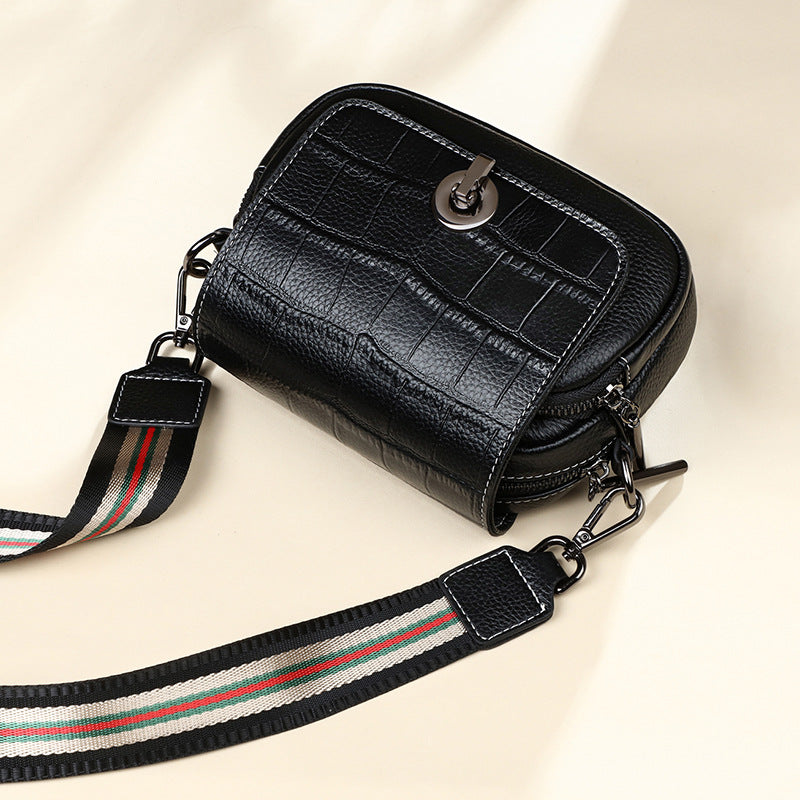 Genuine leather bag ladies bag fashion broadband fish pattern casual shoulder bag.Pochette