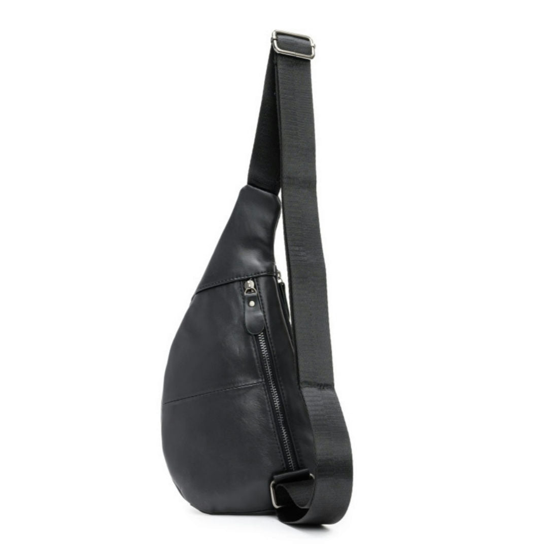 Men's bust bag genuine cowhide leather casual Korean fashion crossbody bag for men