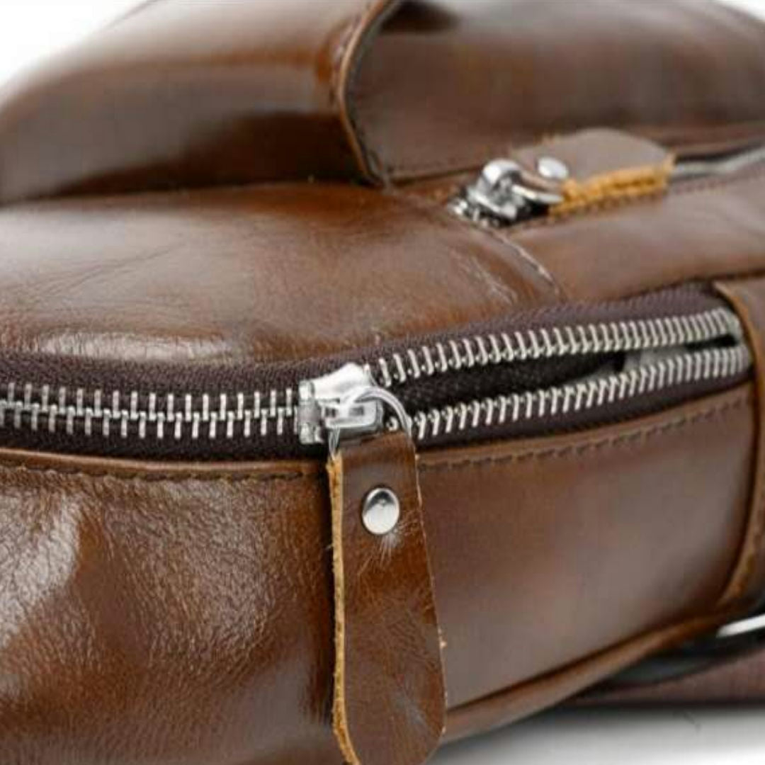 Men's bust bag genuine cowhide leather casual Korean fashion crossbody bag for men