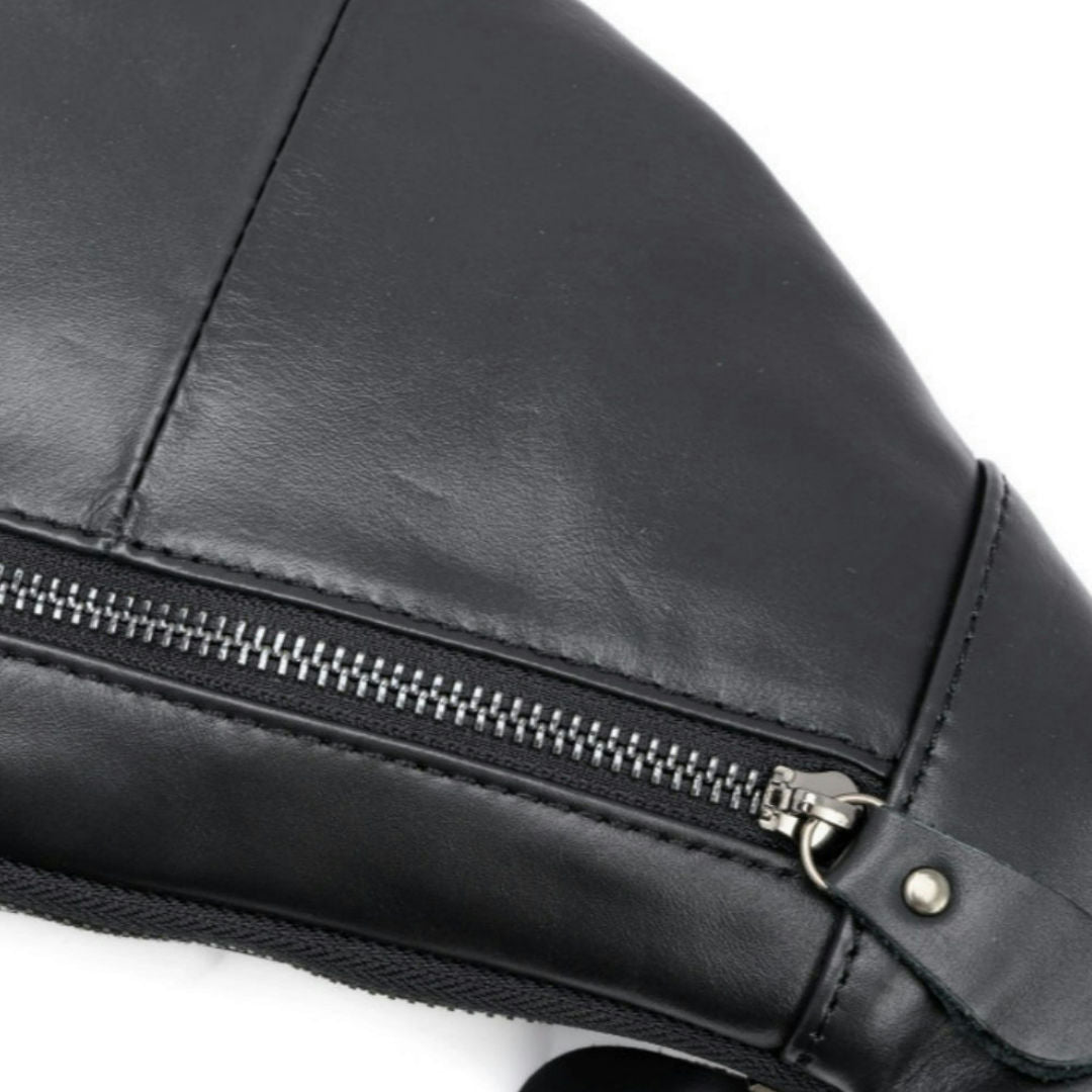 Men's bust bag genuine cowhide leather casual Korean fashion crossbody bag for men
