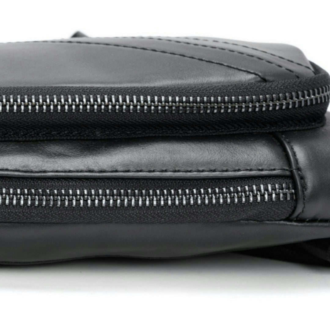 Men's bust bag genuine cowhide leather casual Korean fashion crossbody bag for men