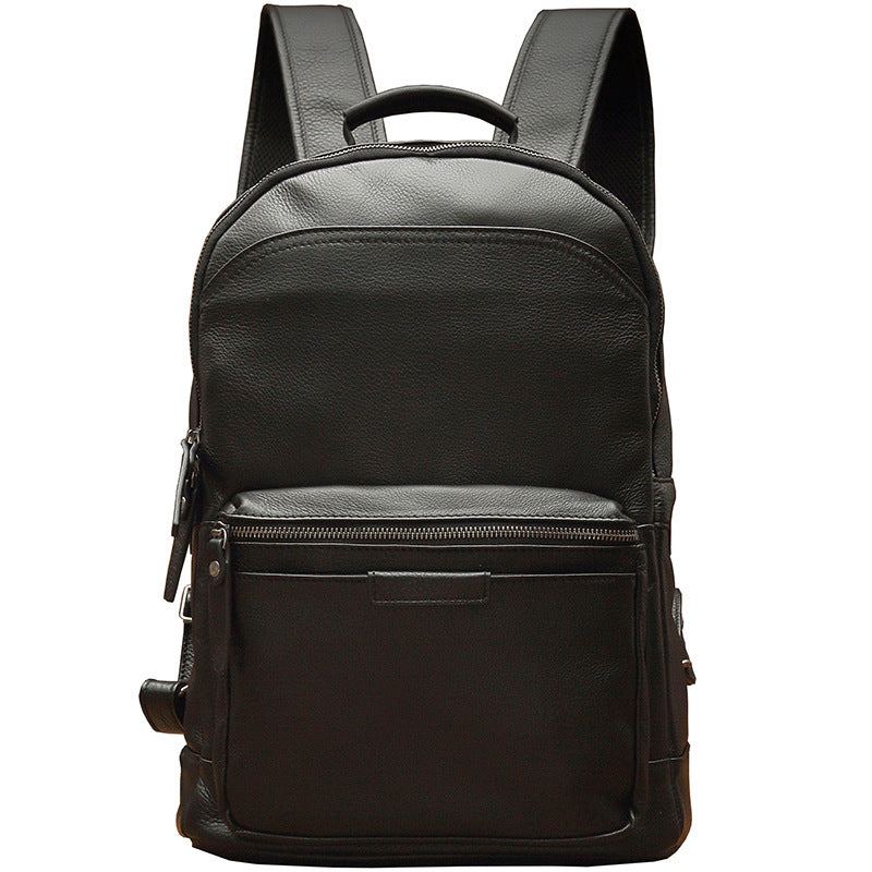 Men's backpack handmade cowhide genuine leather simple casual quality travel bag