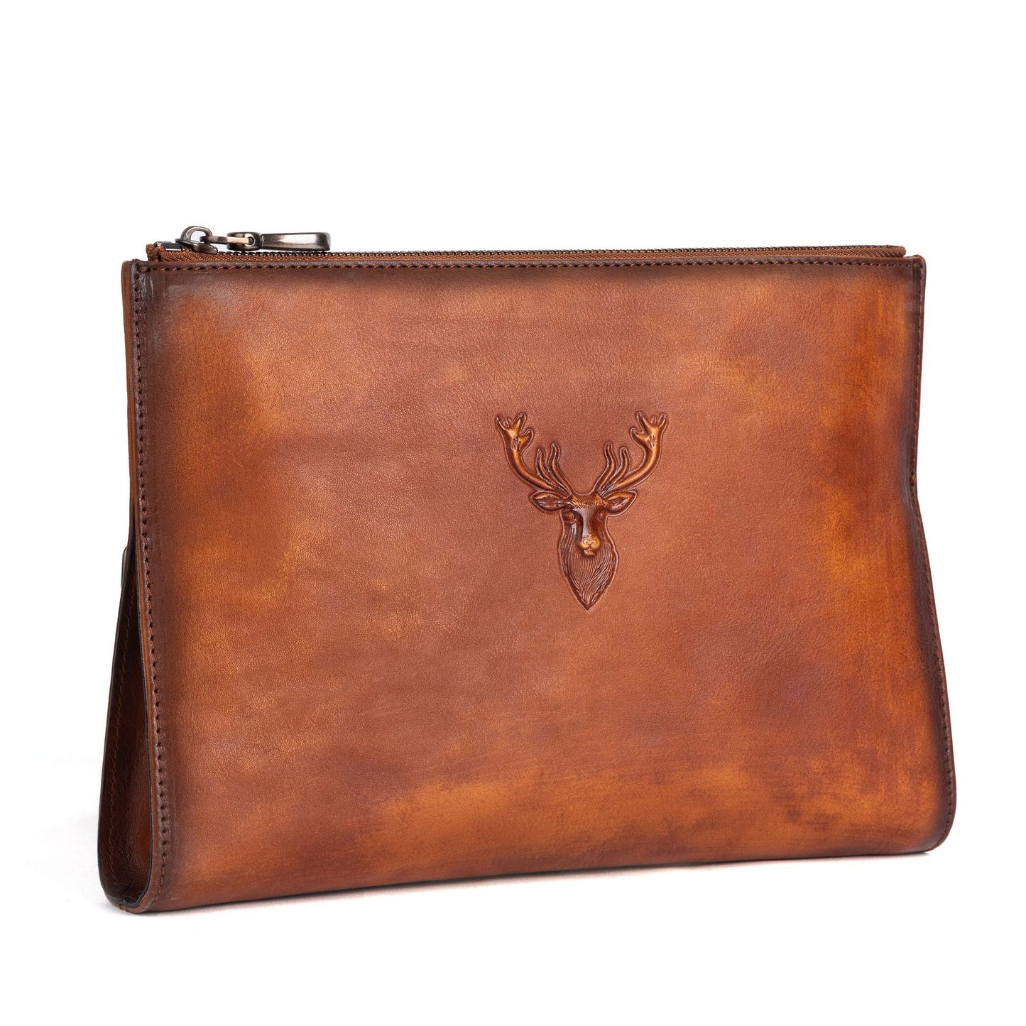 Men's Clutch Bag Genuine Cowhide Leather Retro Casual Men's Handbag