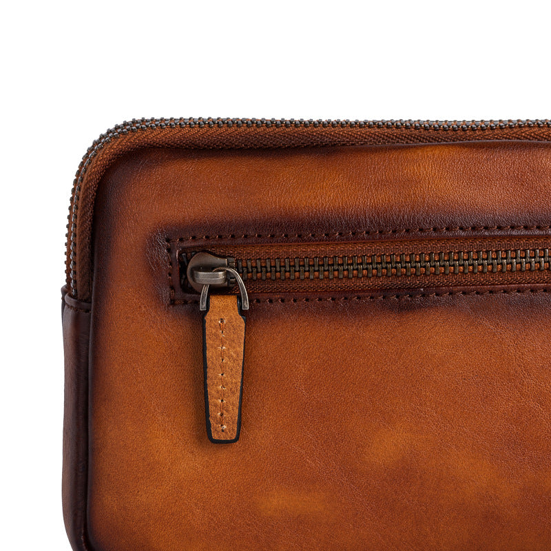 Men's Clutch Bag Genuine Cowhide Leather Casual Men's Handbag