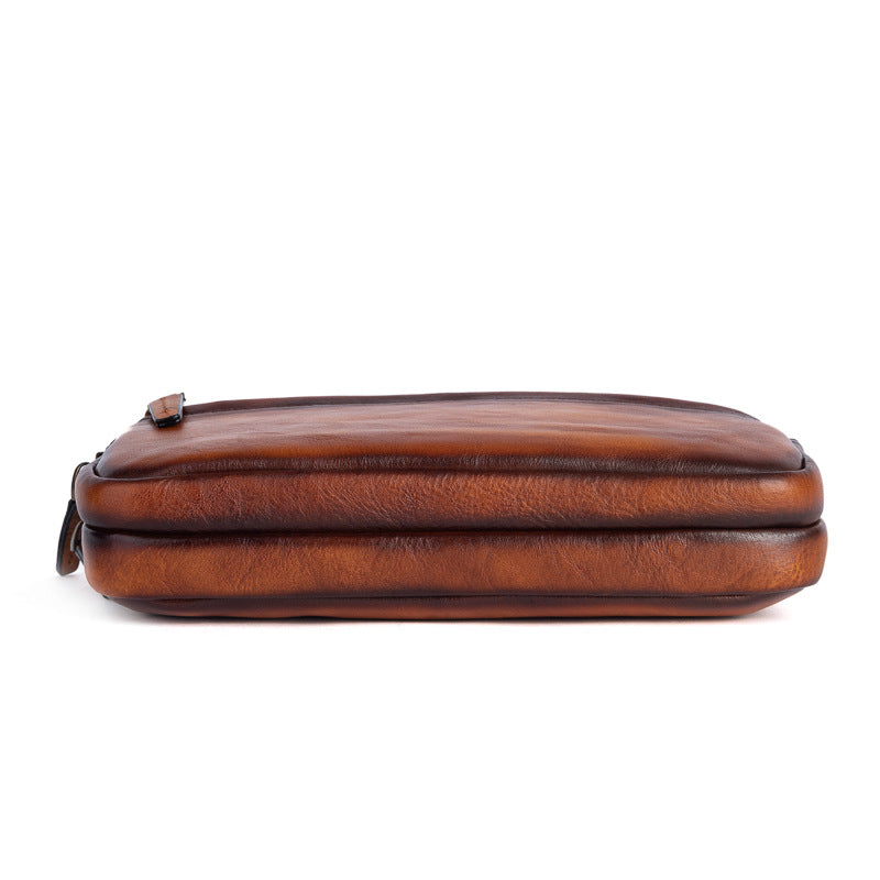Men's Clutch Bag Genuine Cowhide Leather Casual Men's Handbag