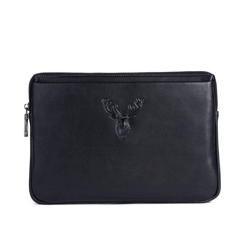 Men's Clutch Bag Genuine Cowhide Leather Retro Casual Men's Bag