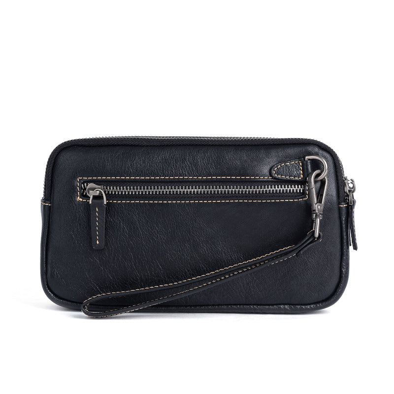Men's Clutch Bag Genuine Cowhide Leather Casual Men's Handbag