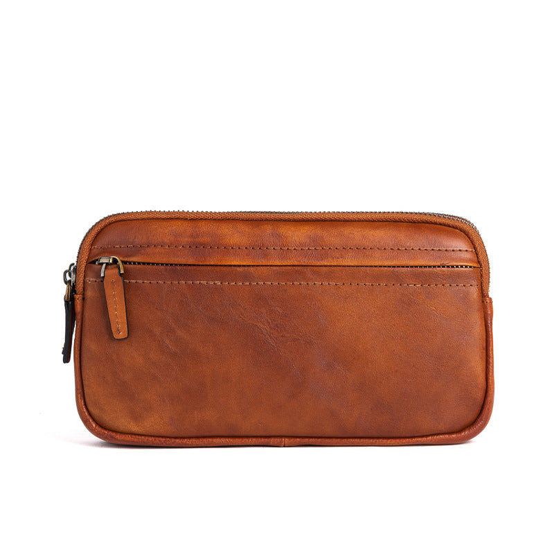 Men's Clutch Bag Genuine Cowhide Leather Casual Men's Handbag