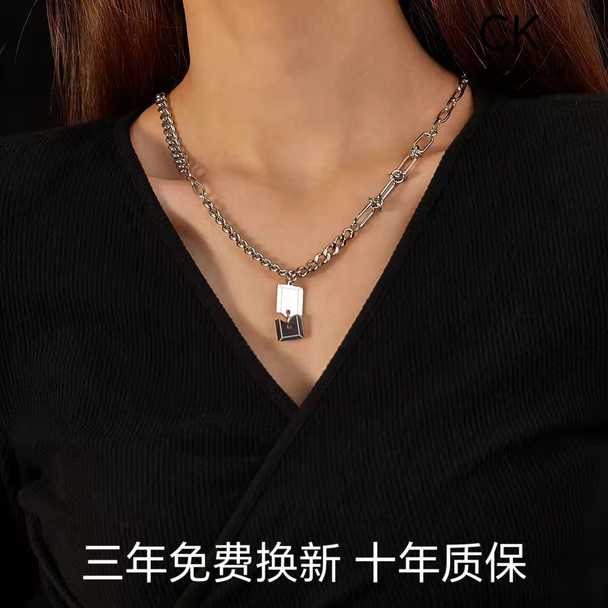 Ceadry kledle ファッションストリートヒップホップカップルネックレス男女共通ネックレス色落ちしない520プレゼント