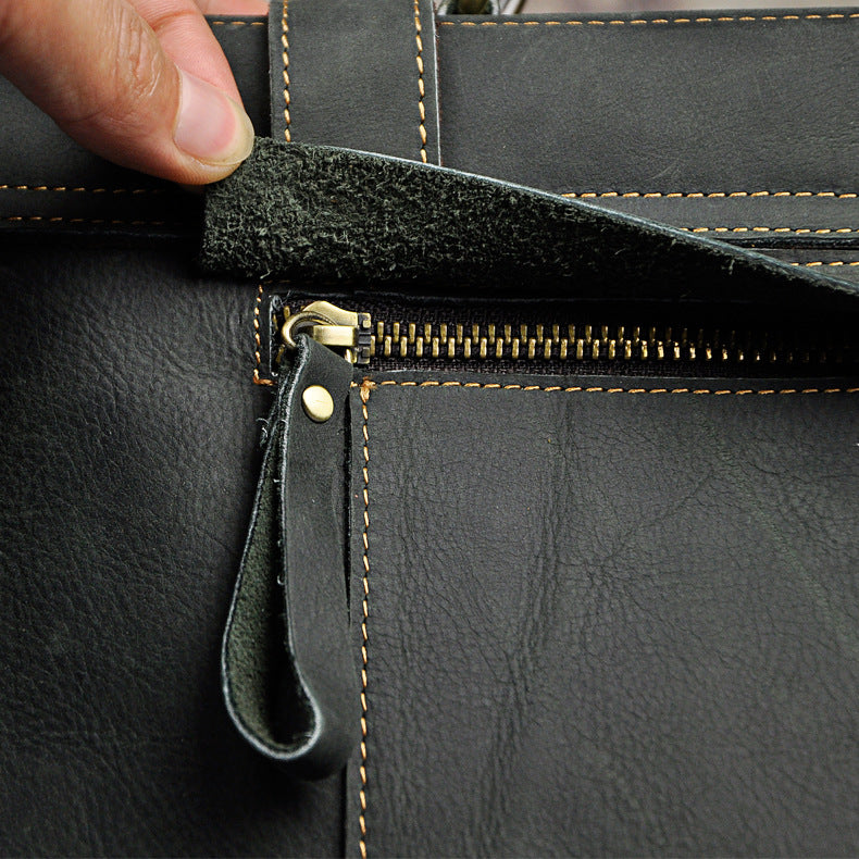 Men's handbag genuine cowhide leather business briefcase men's computer bag