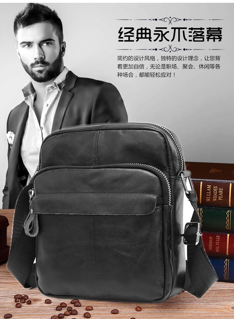 Men's Shoulder Bag Genuine Cowhide Leather Casual Sports Men's Crossbody Bag Briefcase