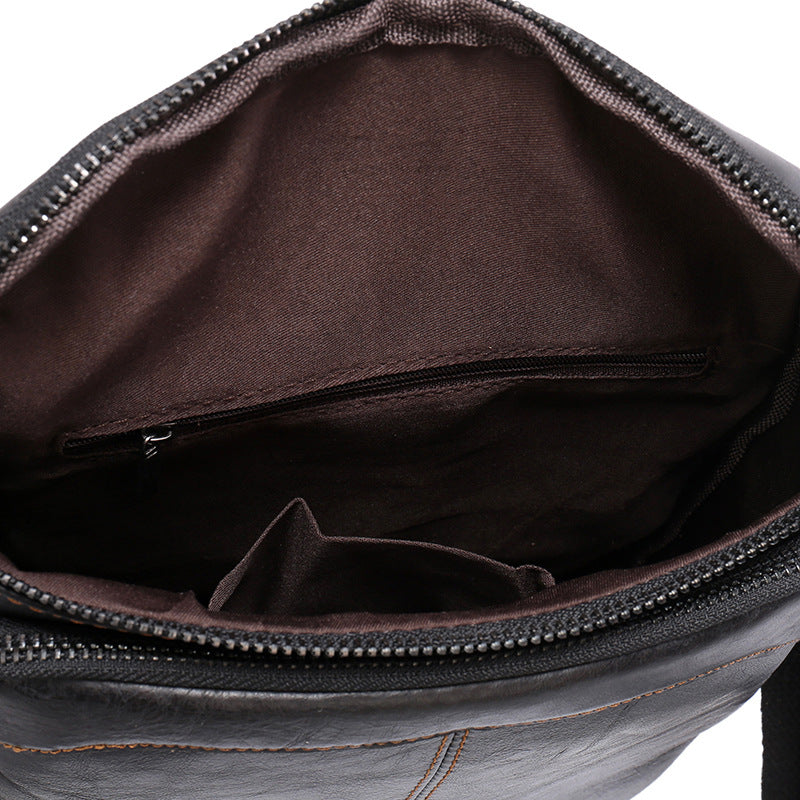 Men's Shoulder Bag Genuine Cowhide Business Briefcase Retro Fashion Men Crossbody Bag