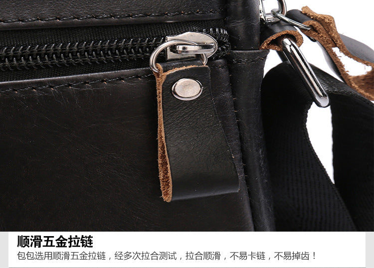 Men's Shoulder Bag Genuine Cowhide Leather Casual Sports Men's Crossbody Bag Briefcase