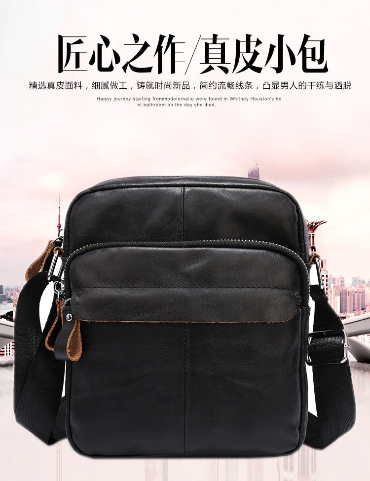 Men's Shoulder Bag Genuine Cowhide Leather Casual Sports Men's Crossbody Bag Briefcase