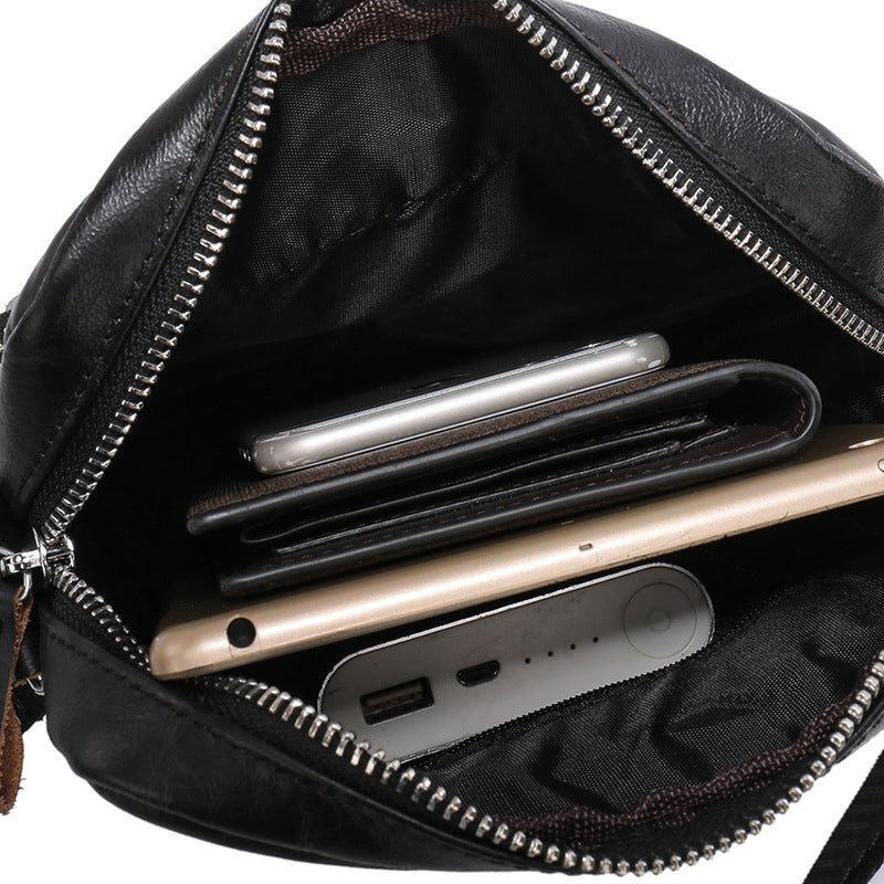 Men's Shoulder Bag Genuine Cowhide Leather Casual Sports Men's Crossbody Bag Briefcase