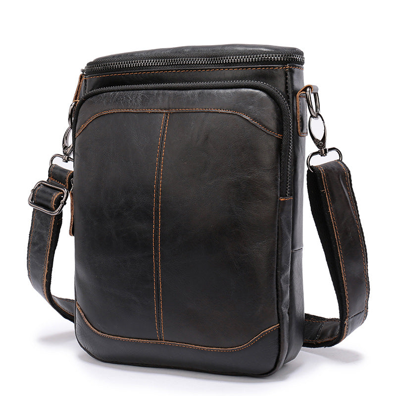 Men's Shoulder Bag Genuine Cowhide Business Briefcase Retro Fashion Men Crossbody Bag