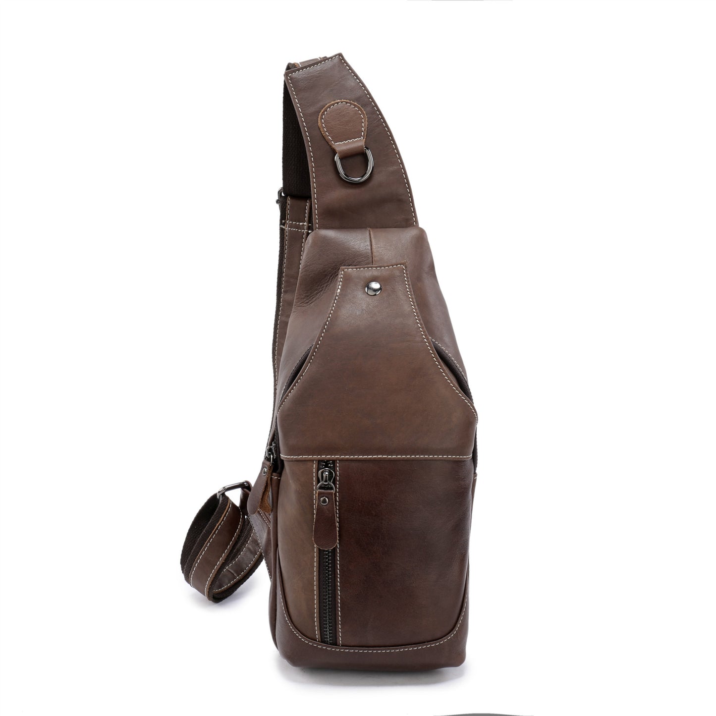 Men's Bust Bag Cowhide Genuine Leather Casual Fashion Sports Crossbody Bag for Men Shoulder Bag