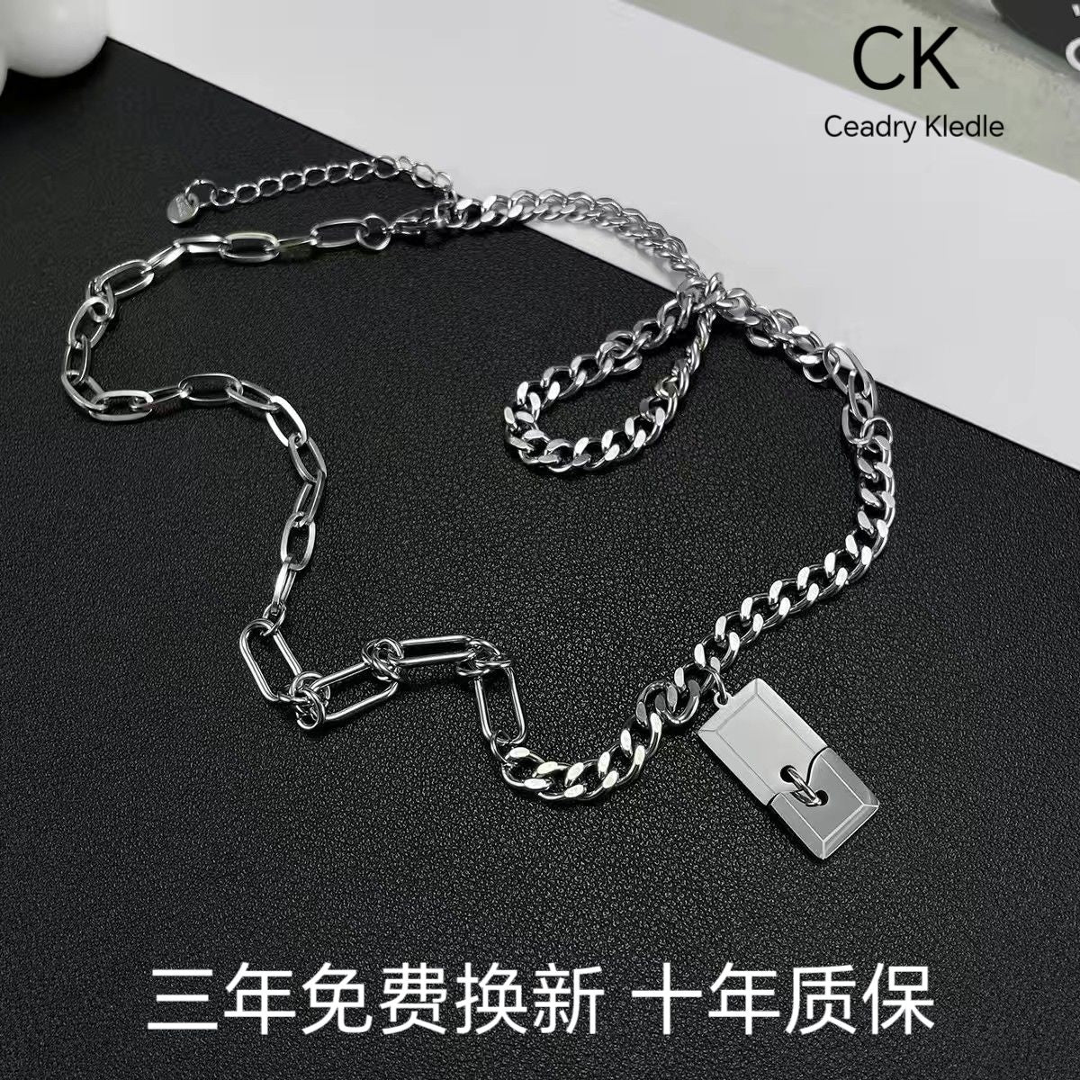 Ceadry kledle ファッションストリートヒップホップカップルネックレス男女共通ネックレス色落ちしない520プレゼント