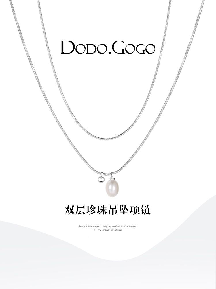 DODOGOGO パールペンダントネックレスレディース高級感ネックレス2024秋冬新作ネックレス