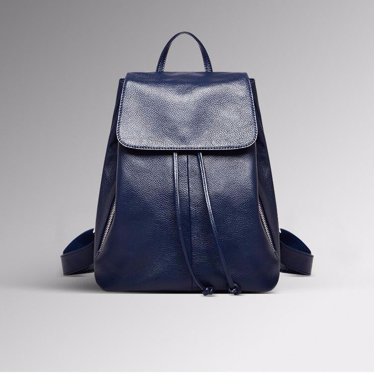 Fashion Rucksack Genuine Leather Women's Bag Top Cowhide Casual Rucksack that goes with anything