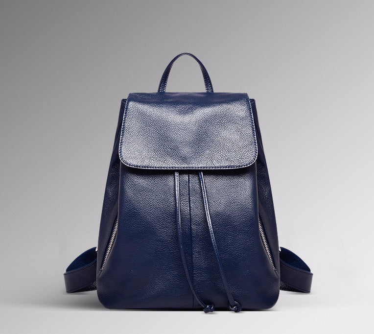 Fashion Rucksack Genuine Leather Women's Bag Top Cowhide Casual Rucksack that goes with anything