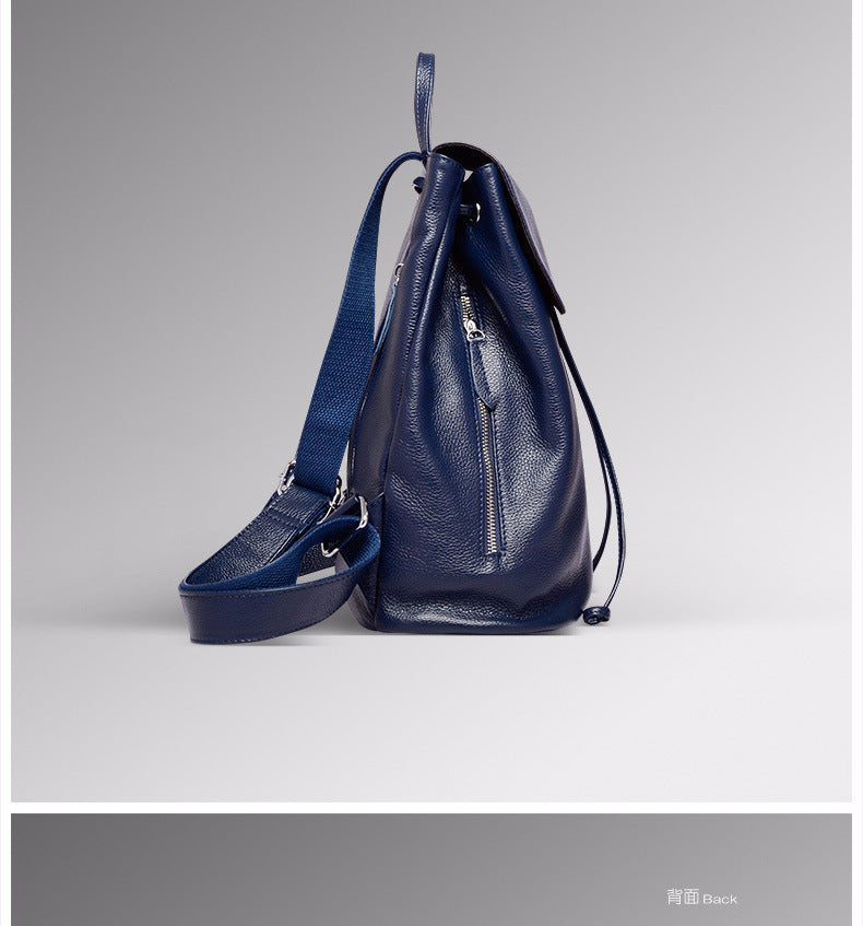 Fashion Rucksack Genuine Leather Women's Bag Top Cowhide Casual Rucksack that goes with anything