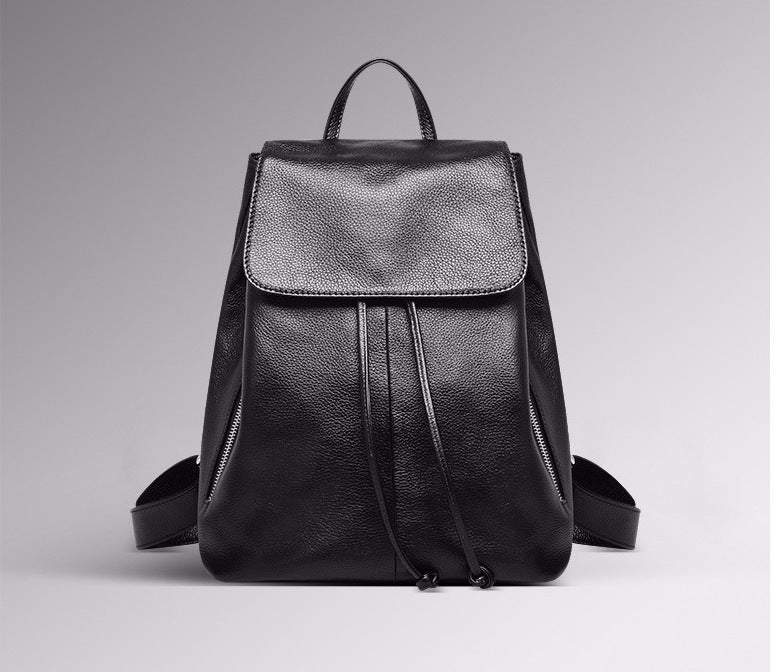 Fashion Rucksack Genuine Leather Women's Bag Top Cowhide Casual Rucksack that goes with anything