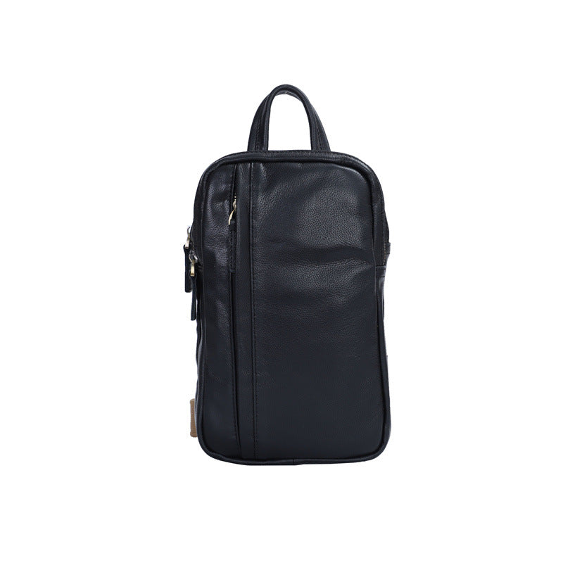 Men's Bust Bag Made of Genuine Cowhide Leather Luxury Casual Fashion Men's Shoulder Bag Crossbody Bag