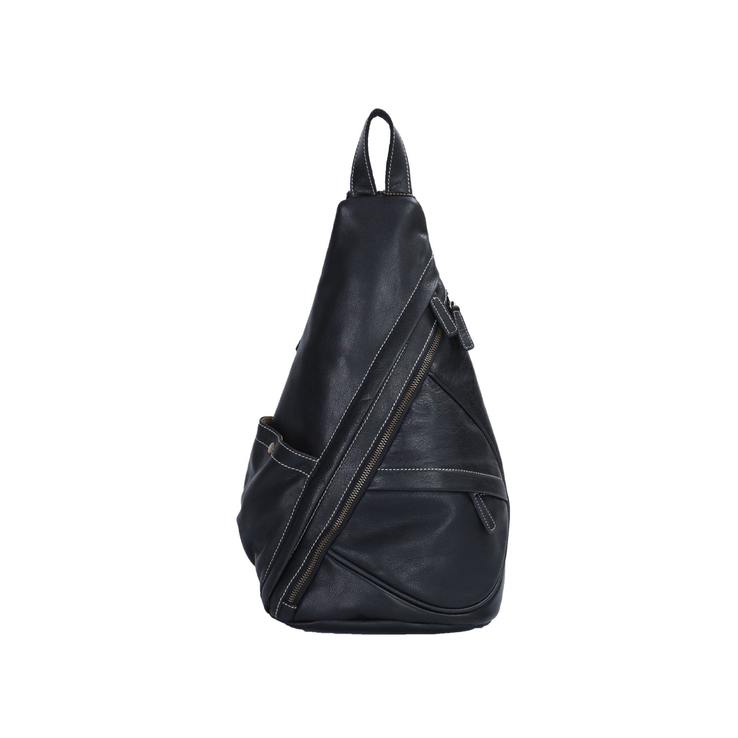 Men's bust bag, genuine cowhide leather, retro casual, unique, multifunctional, crossbody bag for men