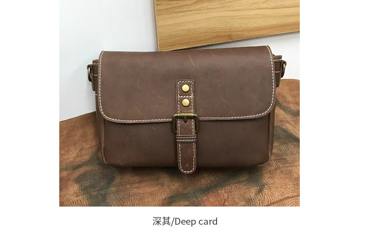 Men's Shoulder Bag Cowhide Casual Fashion Bust Bag Mobile Phone Bag Crossbody Bag Messenger Bag for Men